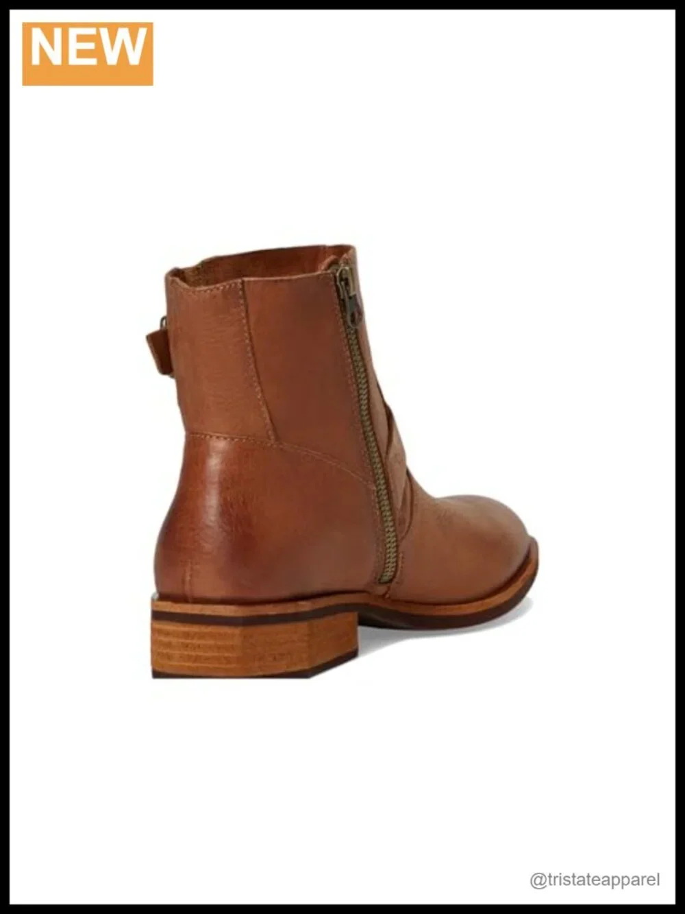 Kork-Ease Ellinor Women's Ankle Bootie Leather Zip Block Heel Comfort